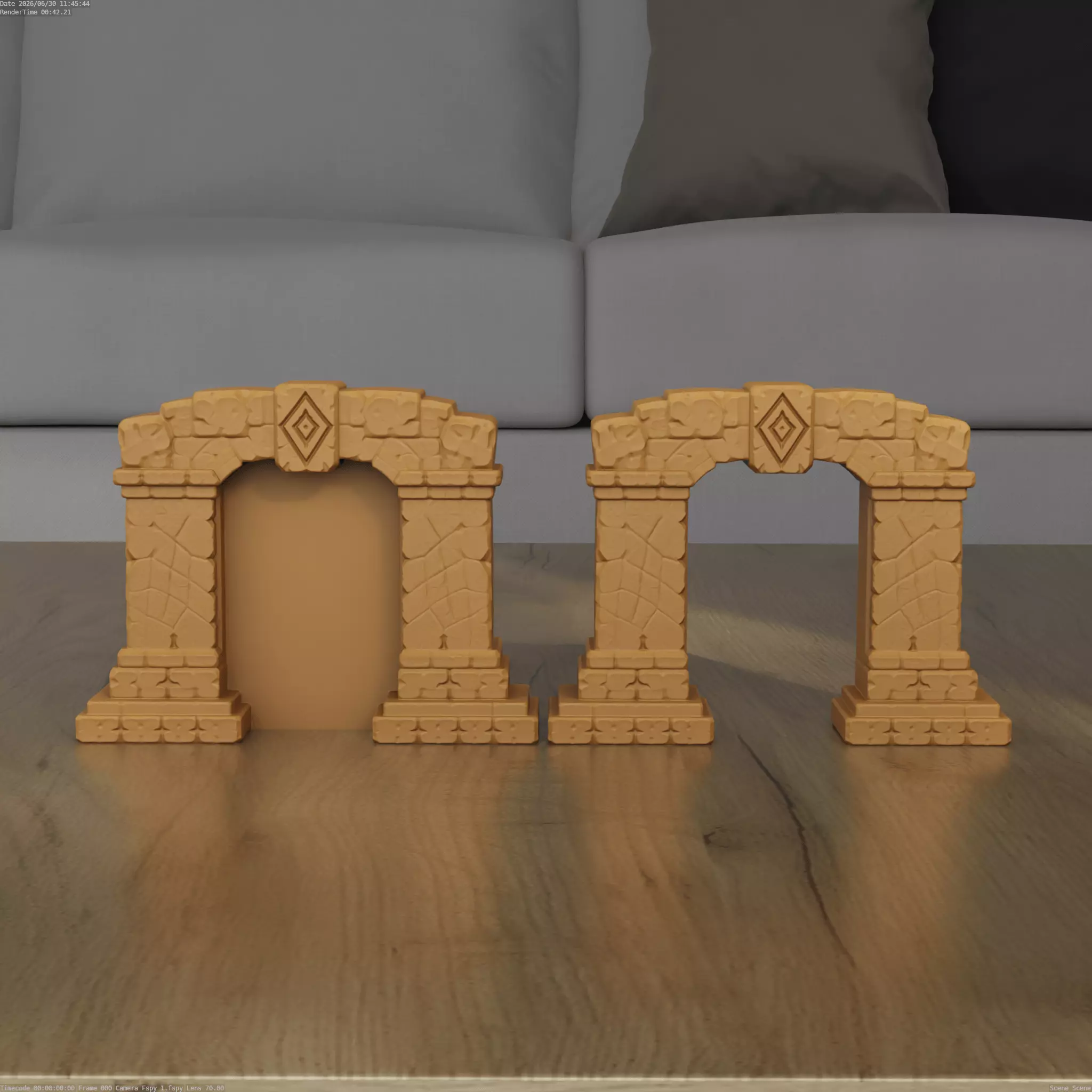 Ancient Stone Arch Desk Decor and Paperweight 3D print model