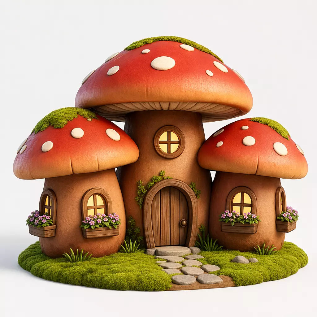 Whimsical Fairy Pumpkin House Tree Hollow Cottage Diorama 3D print model