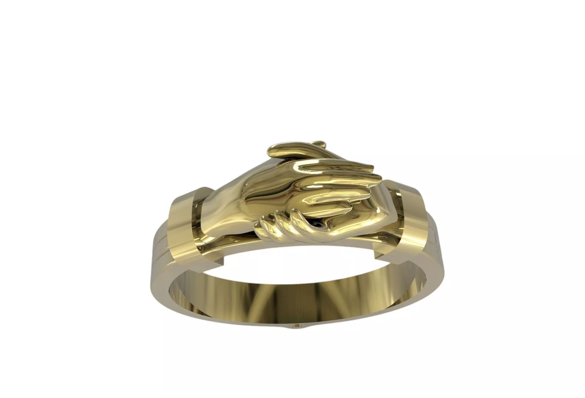 Claddagh Triple Ring 3D print model 3D print model