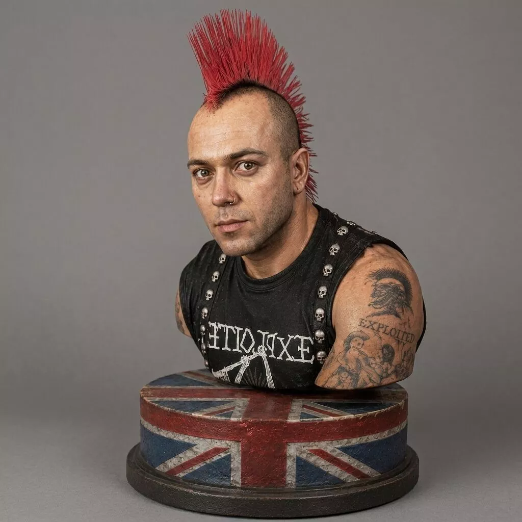 Punk Frontman Bust Wattie Edition 3D print model