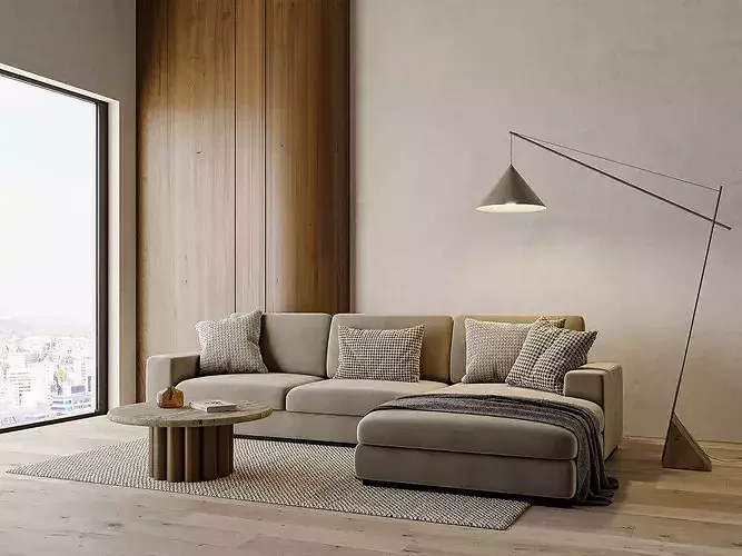 Interior Minimal Living Room Collection vol 01 3D Model Pack 7