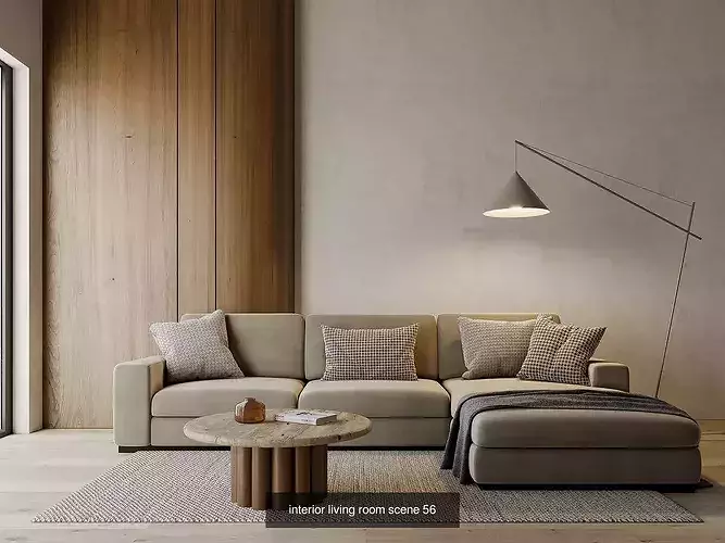Interior Minimal Living Room Collection vol 01 3D Model Pack 6