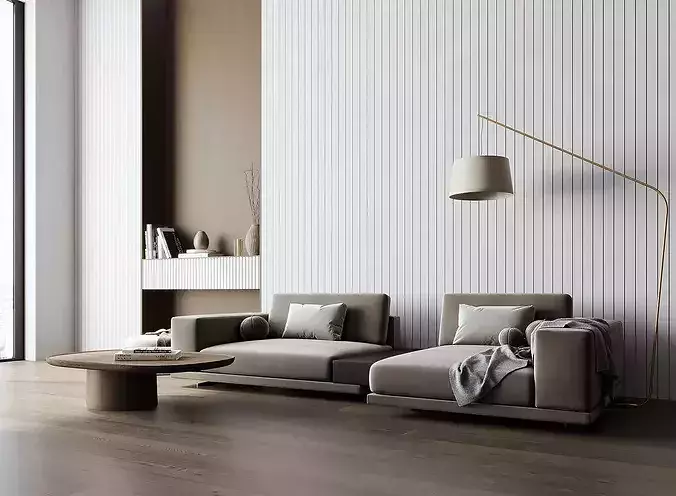 Interior Minimal Living Room Collection vol 01 3D Model Pack 4