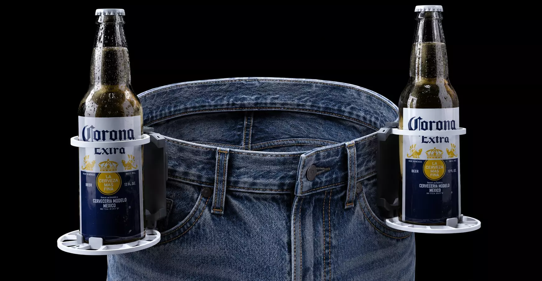Foldable Belt Drink Holder Free 3D print model