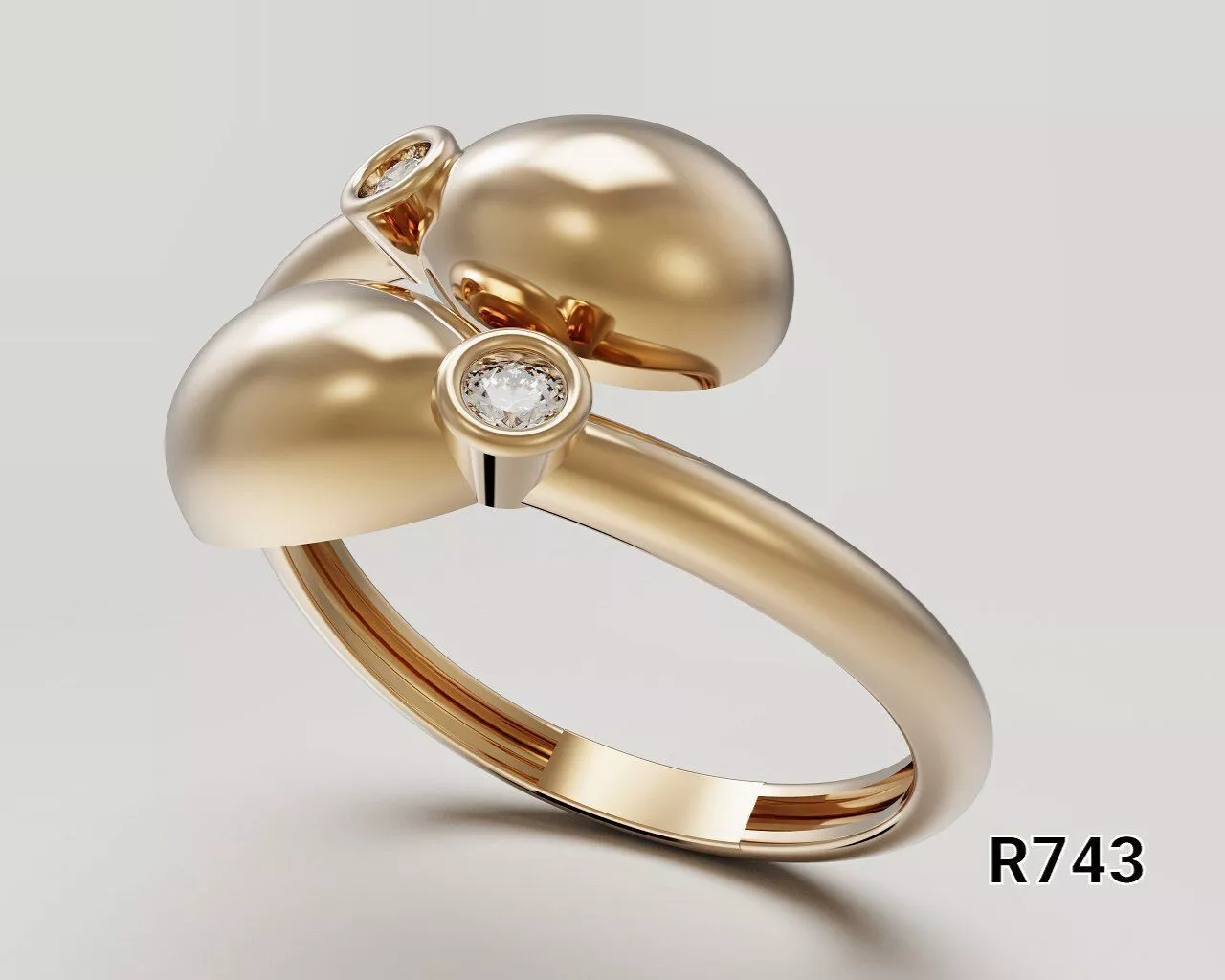 Luxury bow tie ring 3D print model