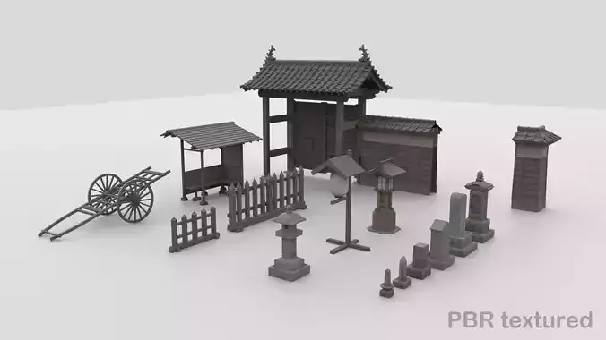 Gate of the temple in Japan typeA