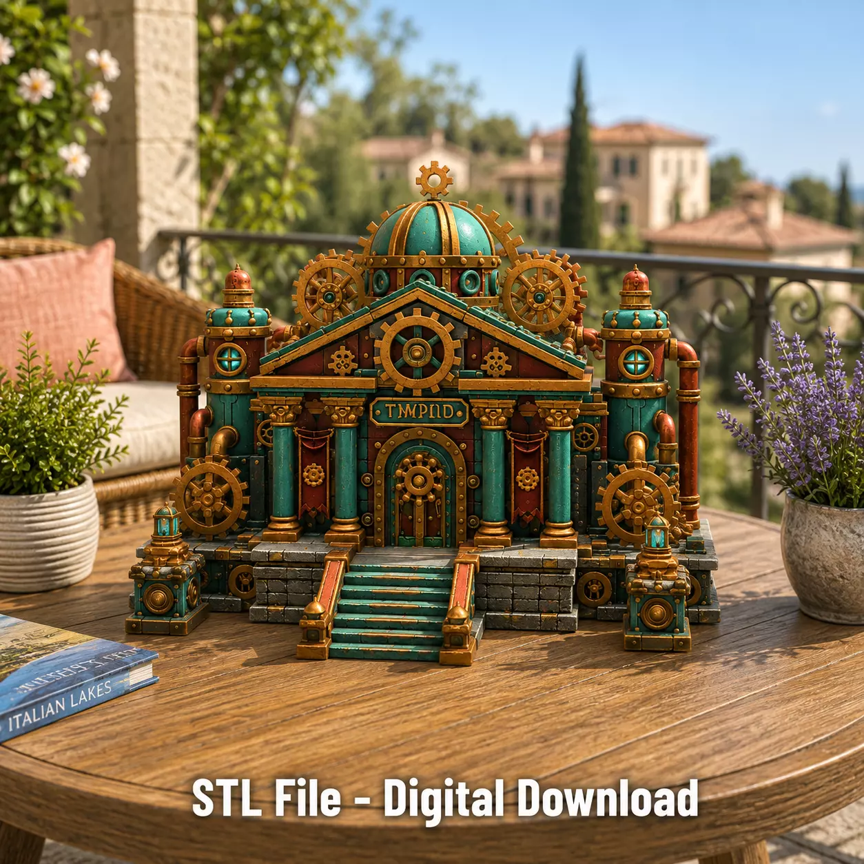 Grand Steampunk Gearworks Castle STL File for 3D Print 3D print model