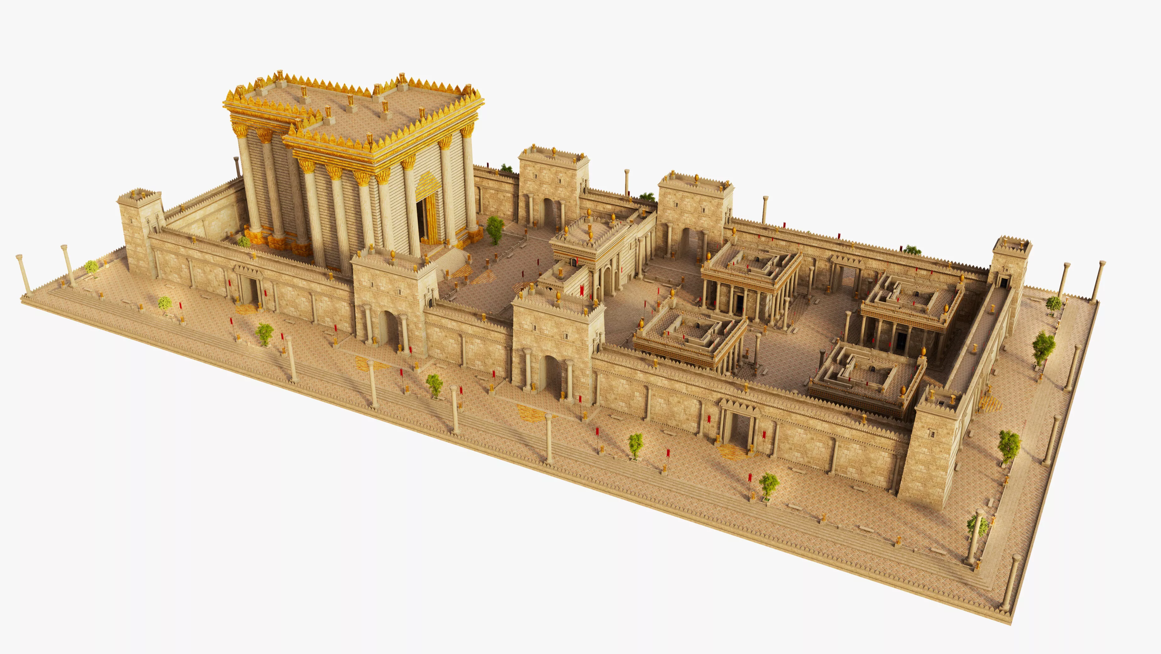 Temple Herod complex 3D model