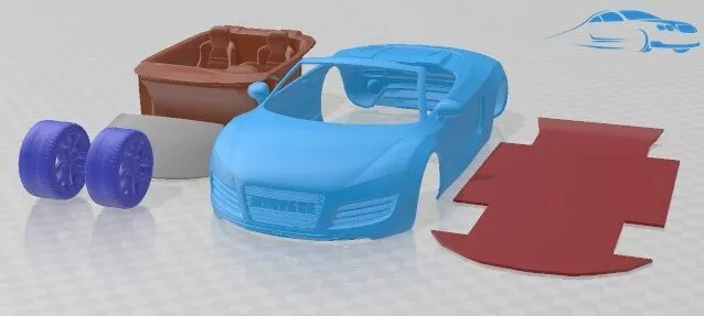 Audi R8 Spyder V10 2014 Printable Car 3D print model