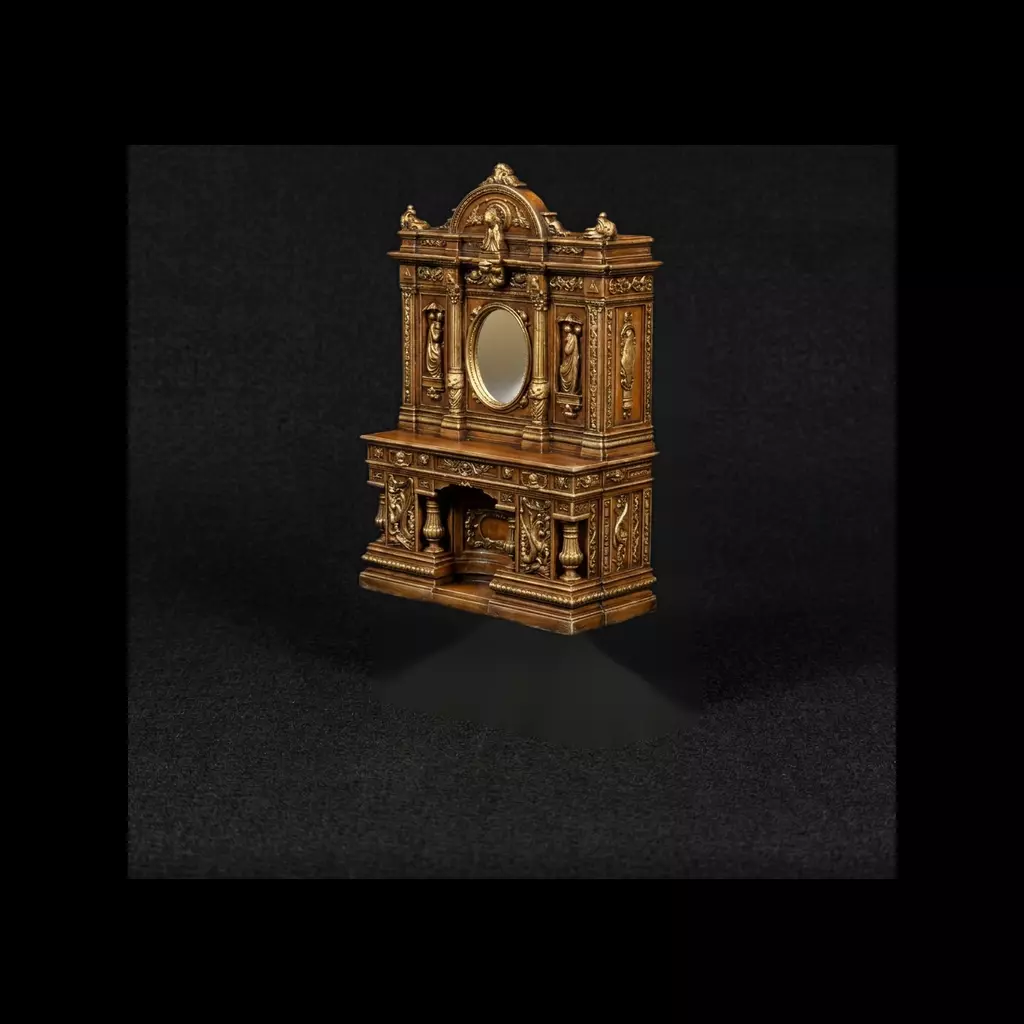 1-87 HO Neoclassical Buffet Cabinet Printable STL 3D print model