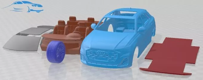 Audi SQ8 55 TFSI 2024 Printable Car 3D print model