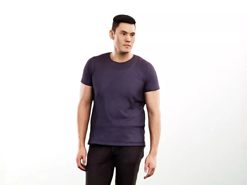 Karl 16859 - Casual Asian Man Walking Low-poly 3D model