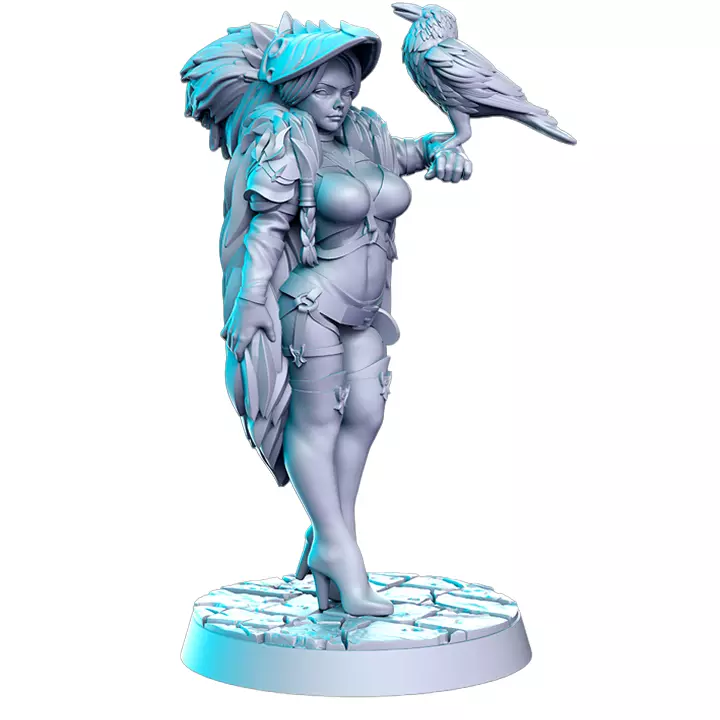 Kalimani Amazon Raven Assassin V - Tabletop RPG Miniature 3D print model