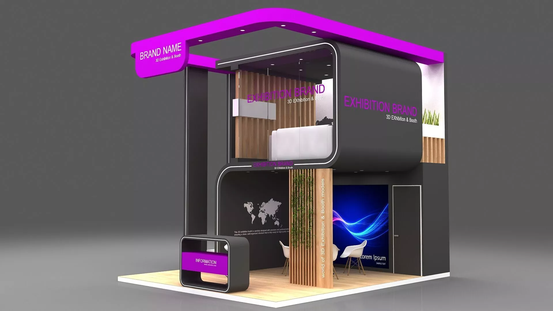 3d exhibition stall booth 3D model