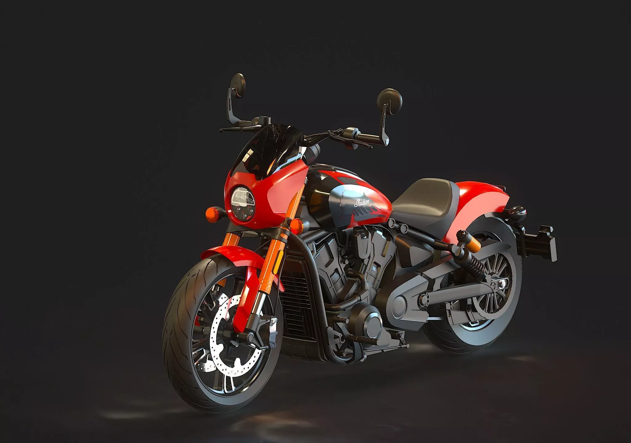 Base model Indian Scout 101 2026 3D model