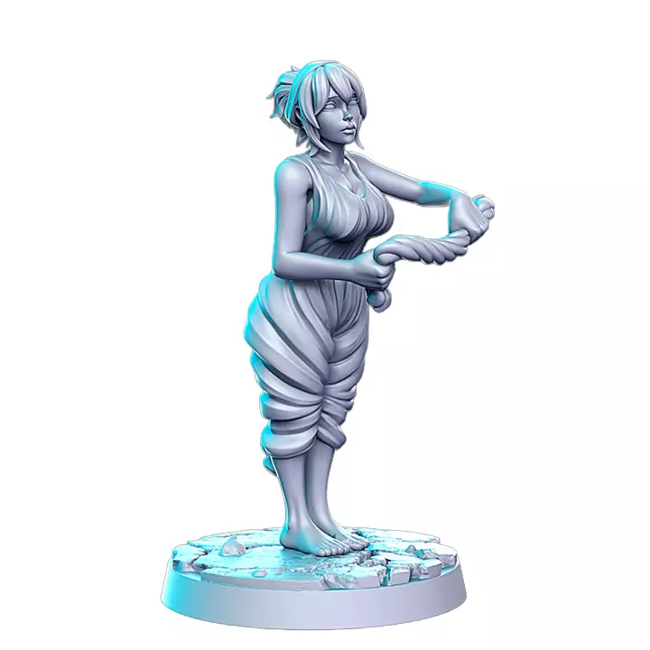 Beth Washing Girl IV - Detailed Tabletop Figurine 3D print model