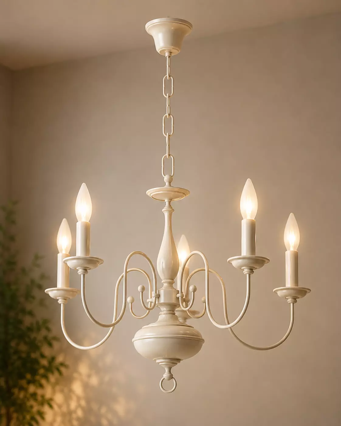 Classic 5-Light Candle Chandelier 3D model