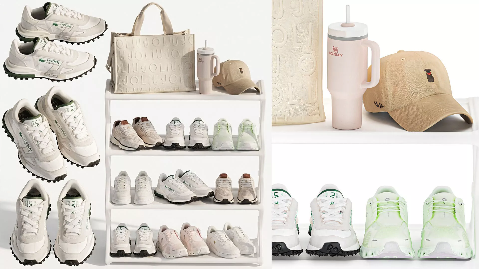 Shoe rack set sneakers cap bag hallway wardrobe new 3D model