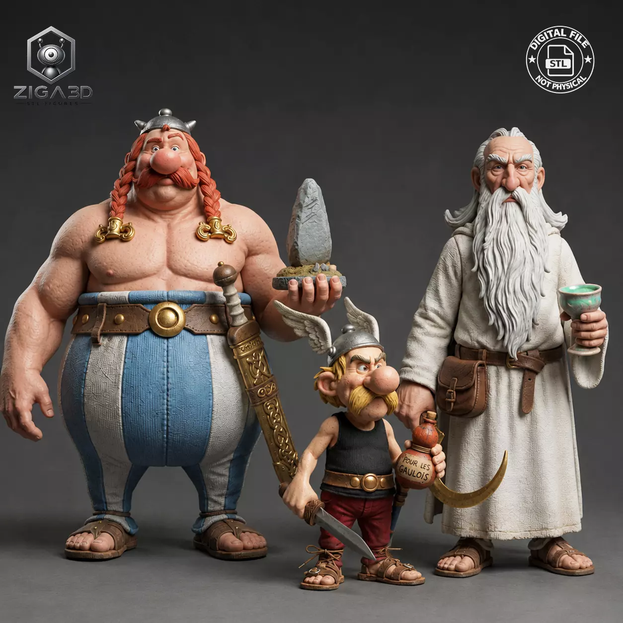 Brakkor Asteron Druvan STL Bundle Celtic Fantasy Trio 3D print model