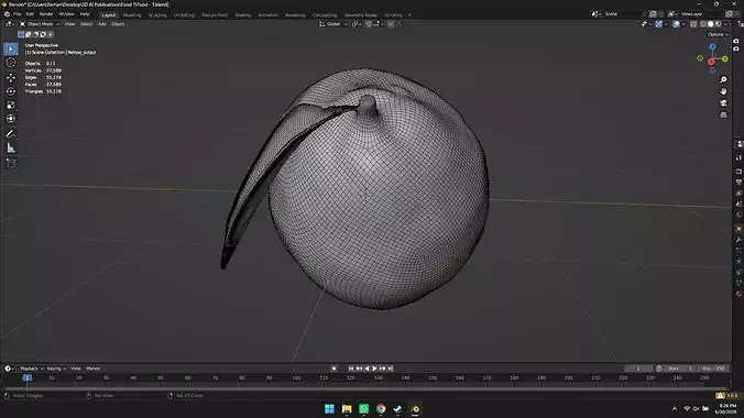 High Poly Food - 1 - Lemon 3D model 6