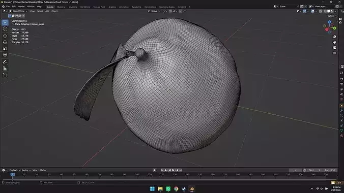 High Poly Food - 1 - Lemon 3D model 7