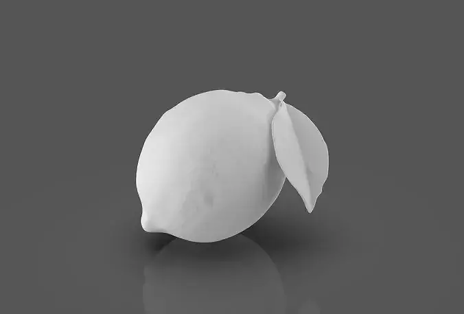 High Poly Food - 1 - Lemon 3D model 5