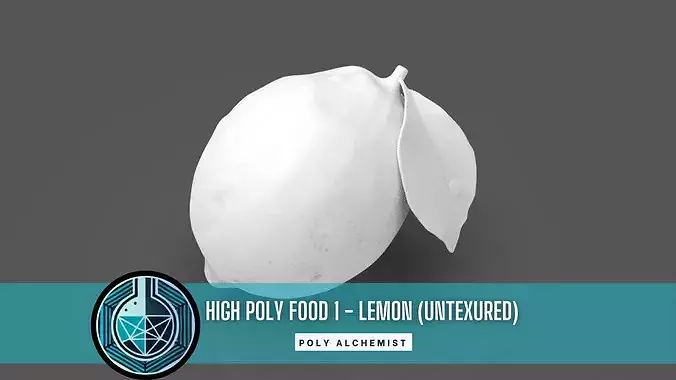 High Poly Food - 1 - Lemon 3D model