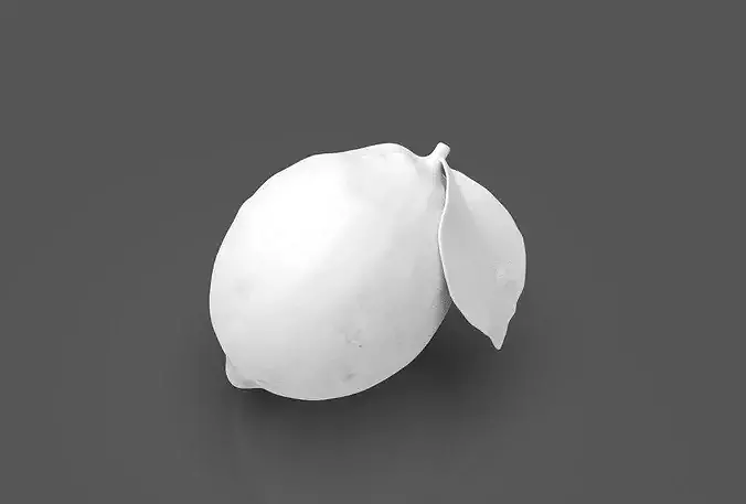 High Poly Food - 1 - Lemon 3D model 2