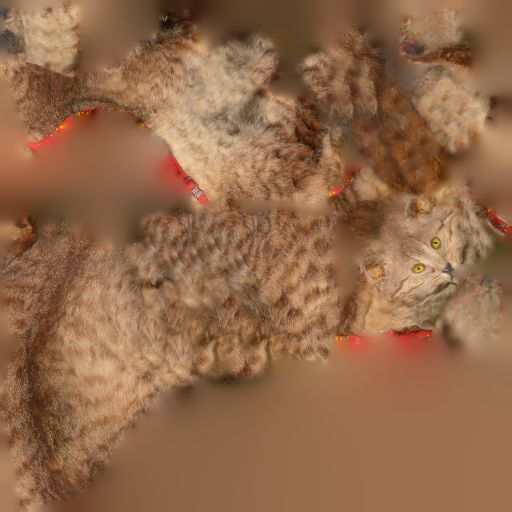 Cat Photorealistic Posed Low-poly 3D model_8