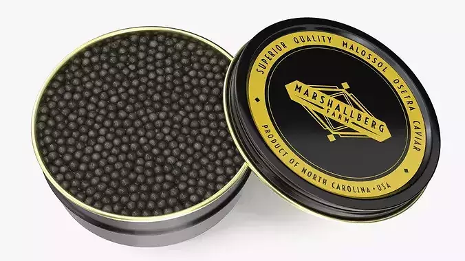 Marshallberg Sturgeon Caviar Jar 3D model