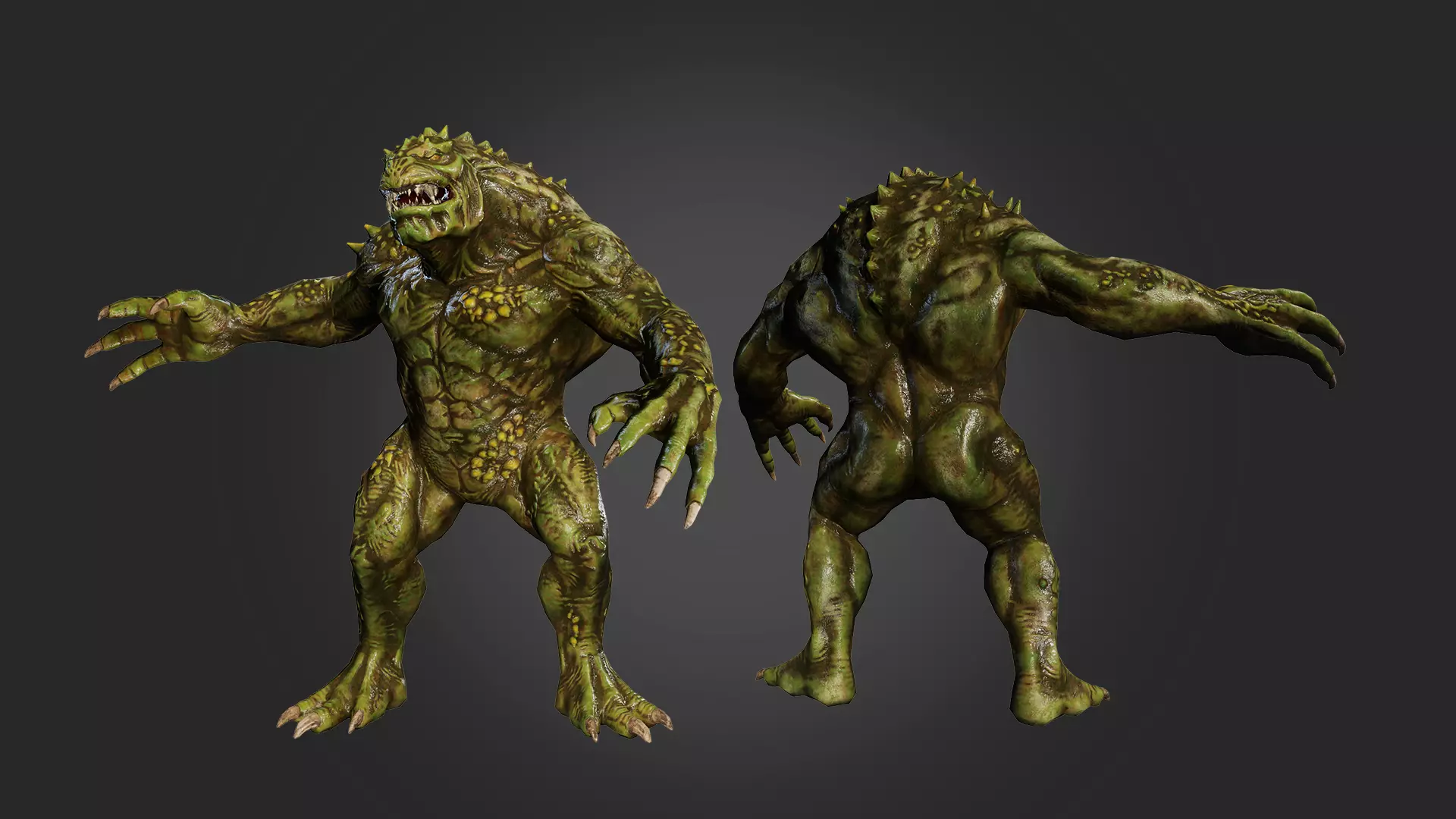Swamp monster Low-poly 3D model