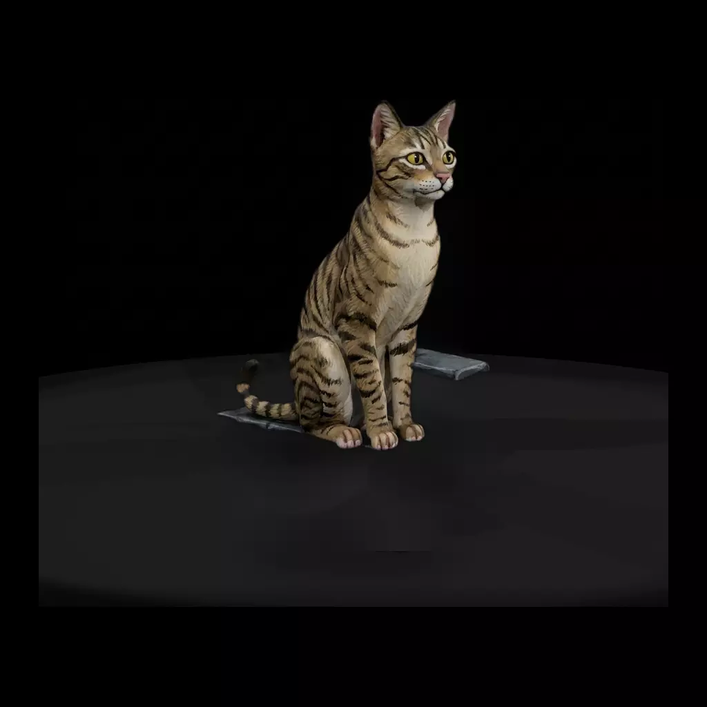 1-87 HO Shorthair Cat Diorama Figure Printable STL 3D print model