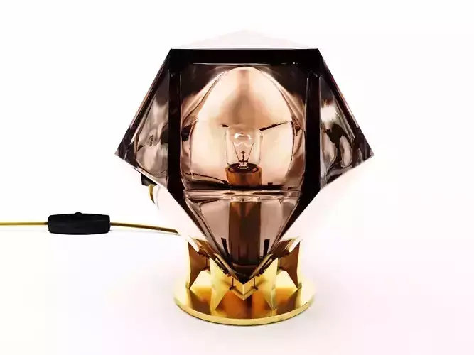 Welles Double Blown Glass Desk Lamp