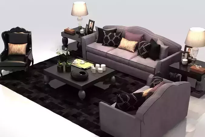 Sofa living room with furniture