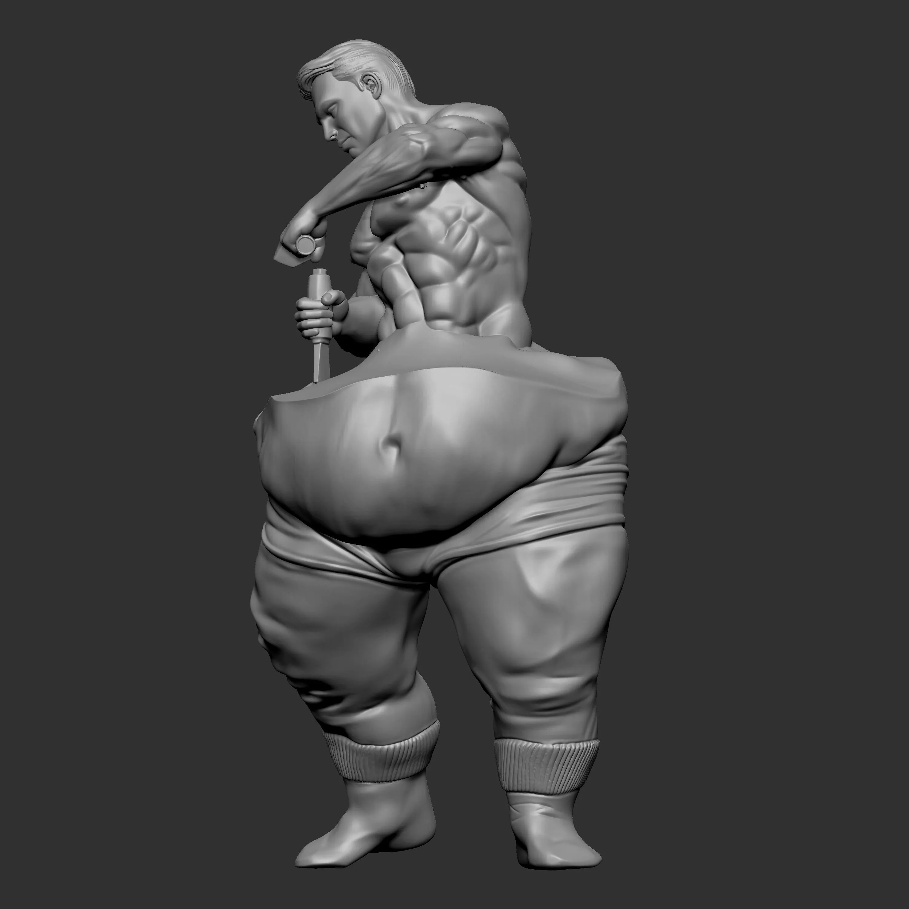 muscular sculpture 3D print model