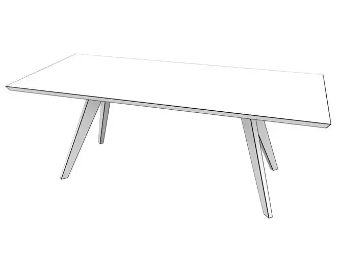 Cena wooden table with three legs