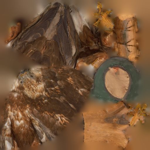 Bird Photorealistic Posed Low-poly 3D model_7