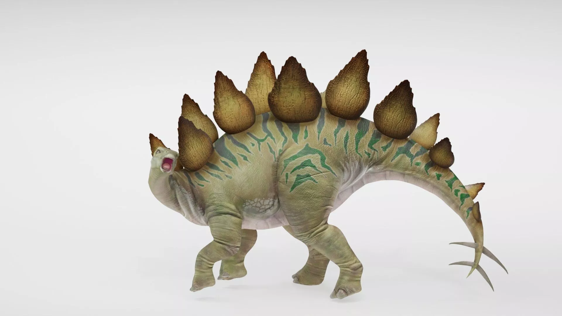 Realistic Stegosaurus Dinosaur Low-poly 3D model