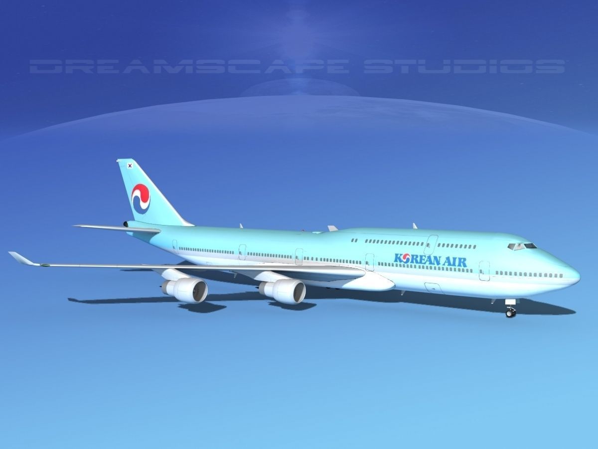 Boeing 747-8I Korean Air 3D model_4
