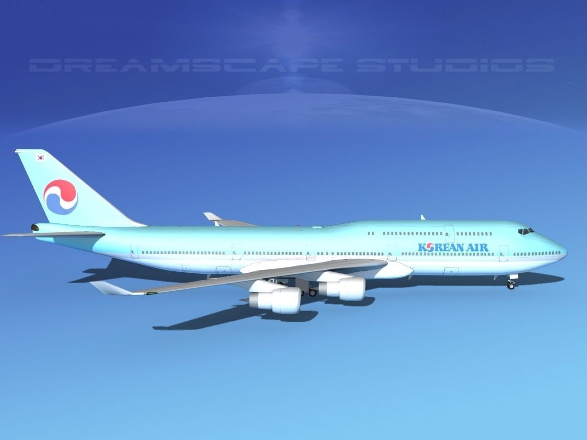 Boeing 747-8I Korean Air 3D model_5