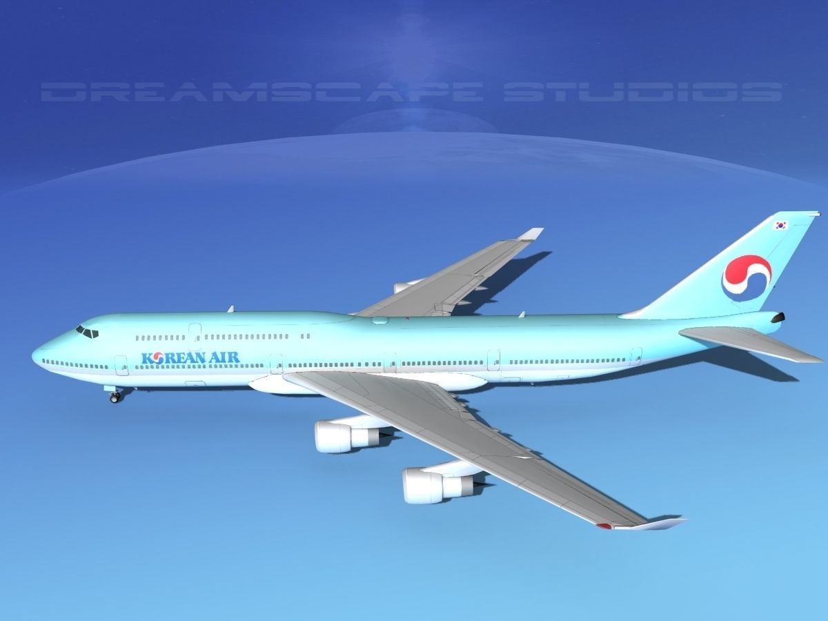 Boeing 747-8I Korean Air 3D model_9