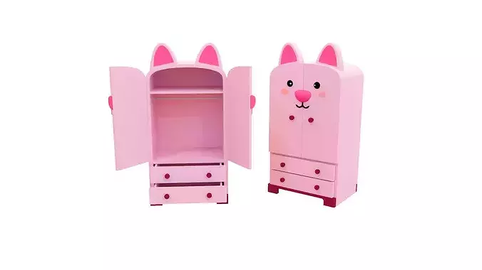 Low-Poly Cute Rabbit Kids Closet