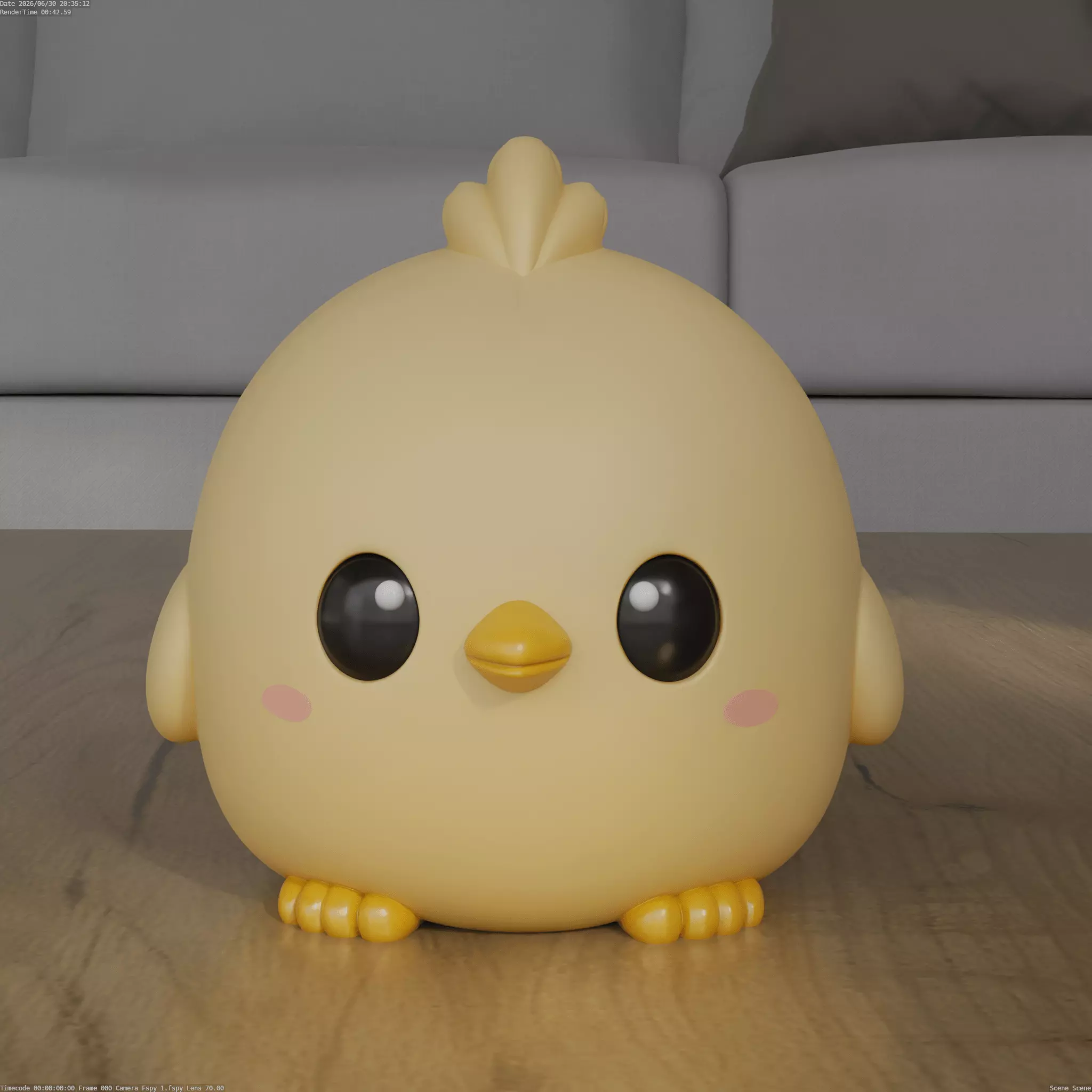 Cute Baby Chick 3D Print Model 3D print model