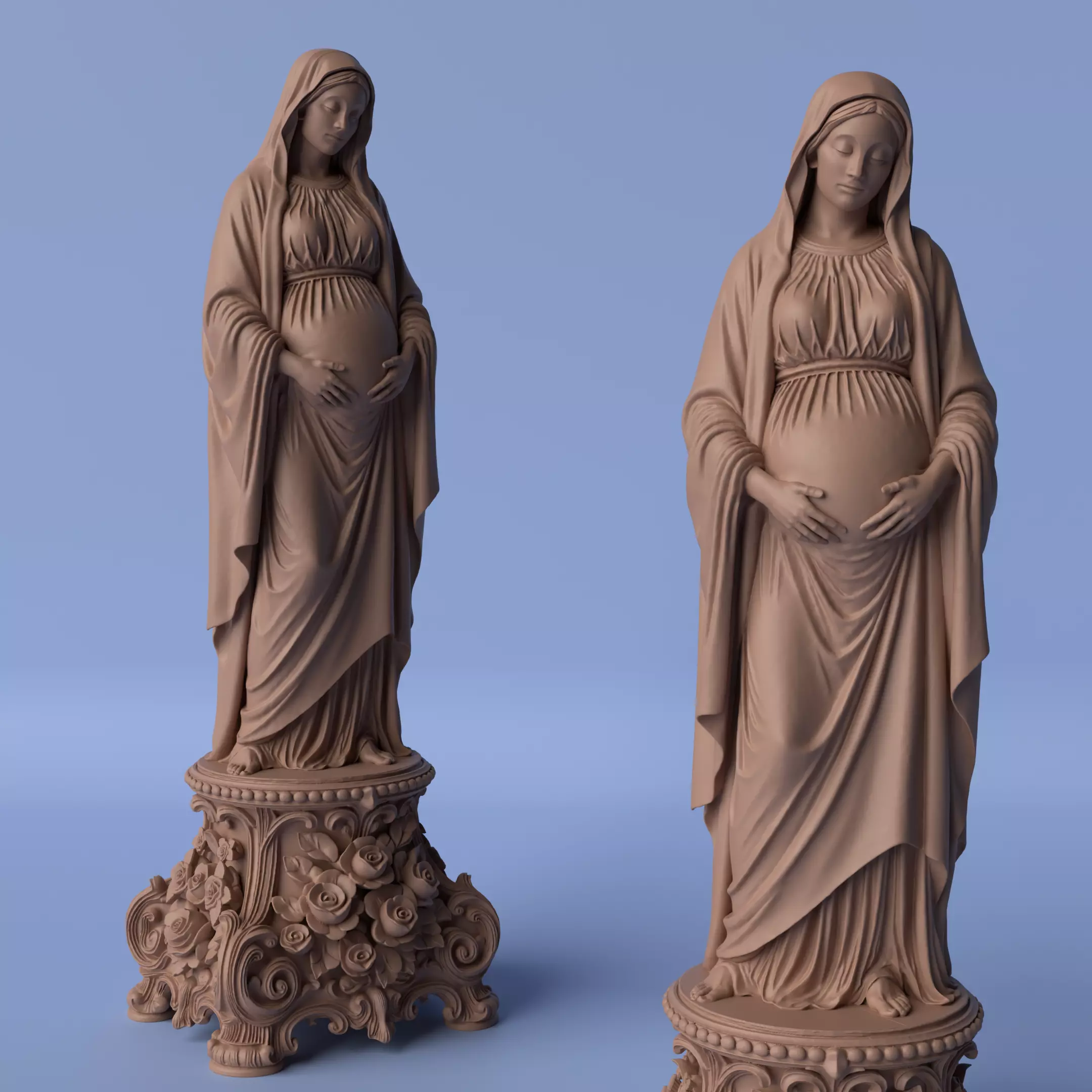 Pregnant Virgin Mary Sculpture 3D print model