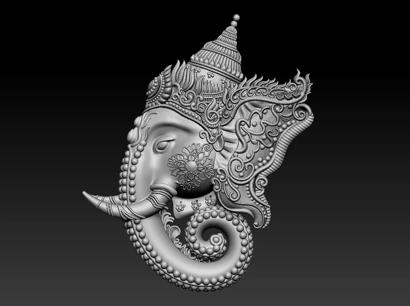 GANESH FACE 3D MODEL 3D print model
