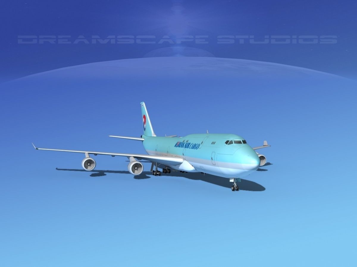 Boeing 747-8I Korean Air Cargo 3D model_2