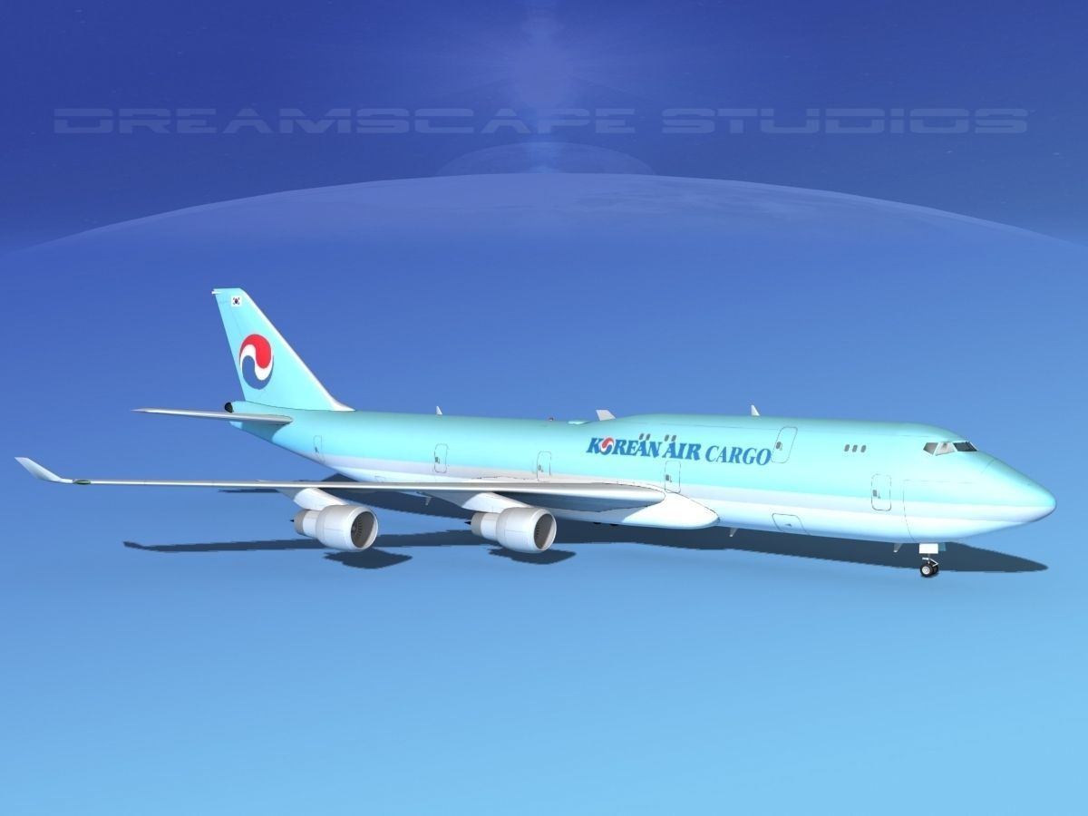 Boeing 747-8I Korean Air Cargo 3D model_3
