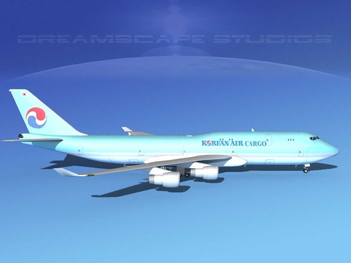 Boeing 747-8I Korean Air Cargo 3D model_4