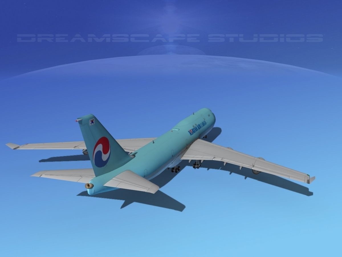 Boeing 747-8I Korean Air Cargo 3D model_6