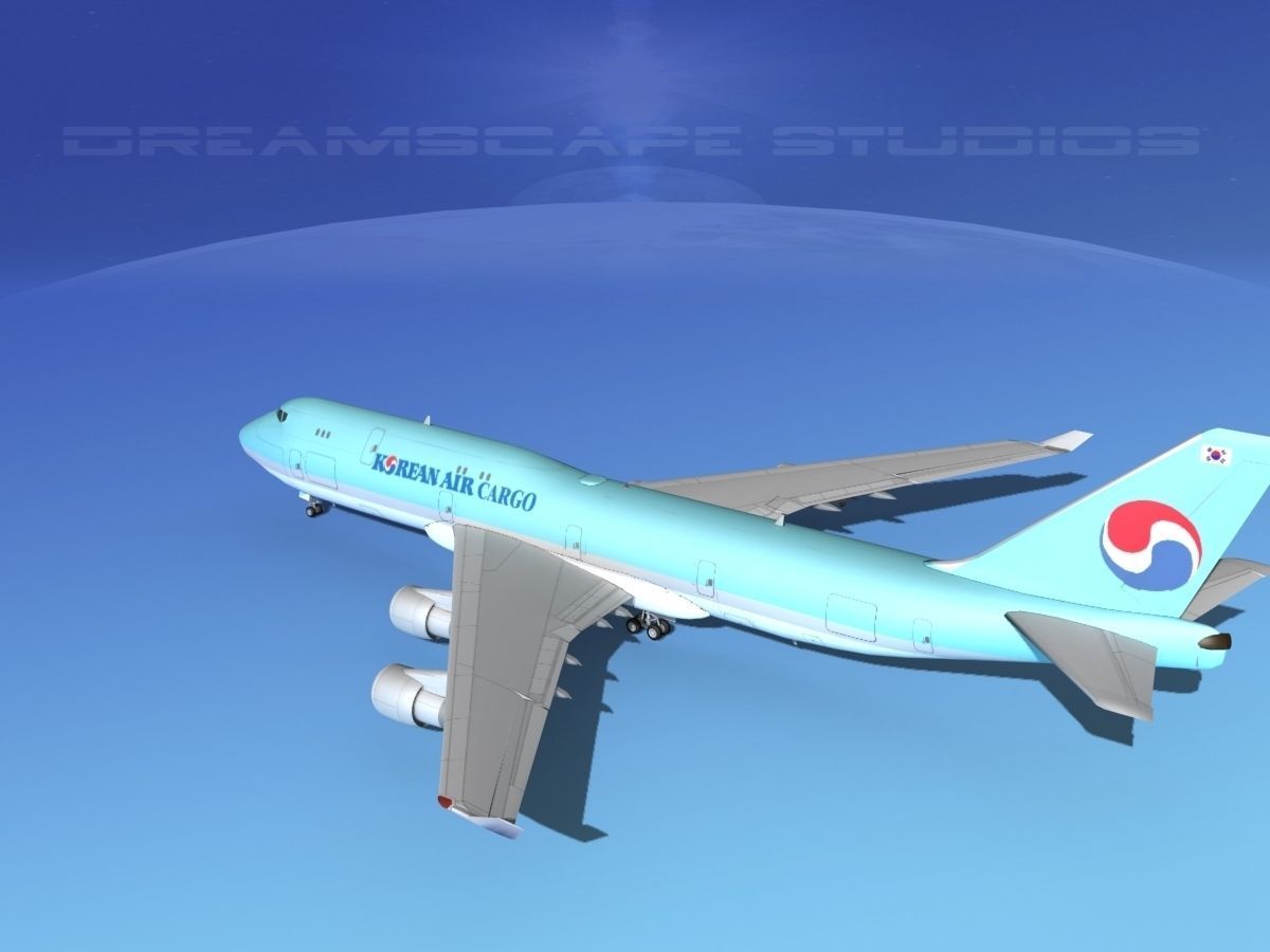 Boeing 747-8I Korean Air Cargo 3D model_8